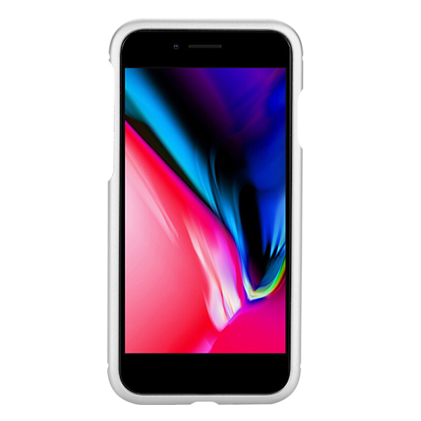 Magnetiskt absorberande härdat glas telefonskyddsfodral för iPhone 8 Silver