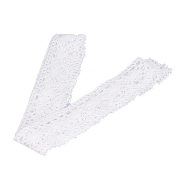 Spetskant DIY Bomullsnät 4 cm Bredd 10 Yards Utsökt Vit Spetsband för Gardin Kläder Duk Presentdekoration