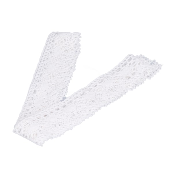 Spetskant DIY Bomullsnät 4cm Bredd 10 Yards Utsökt Vit Spetsband för Gardin Kläder Duk Present Dekoration