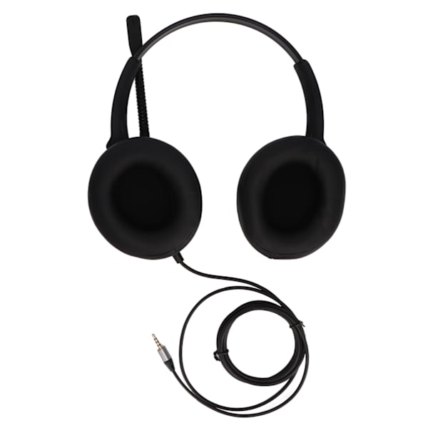 3,5 mm mobiltelefonheadset med mikrofon brusreducerande binaural kundtjänst hörlurar för callcenter kontor