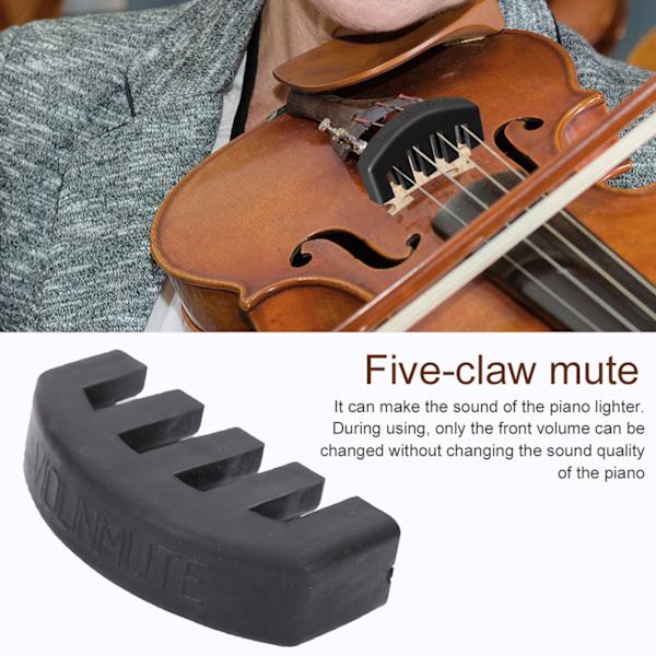 Volymkontroll Mute Ljuddämpare Gripbräda Five Claw Round Mute Violin Tillbehör Set Kit