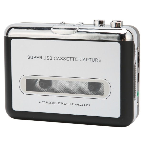 Kassettspelare Bärbar multifunktionell MP3 CD Converter USB Auto Reverse Sound Musikbandspelare för bärbara datorer och PC