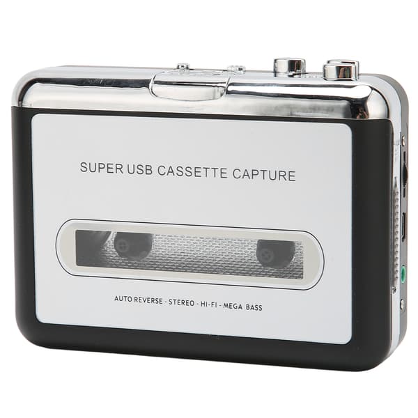 Kassettspiller Bærbar Multifunksjonell MP3 CD-konverter USB Auto Reverse Lyd Musikk Kassettspiller for Laptoper og PCer