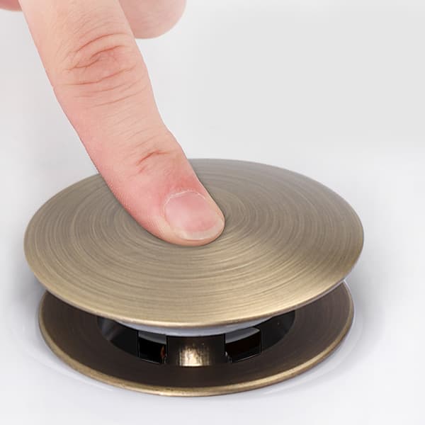 Press Typ Elegant Stil Mässing Handfat Popup Avloppspropp med Överfyllning Badrumstillbehör