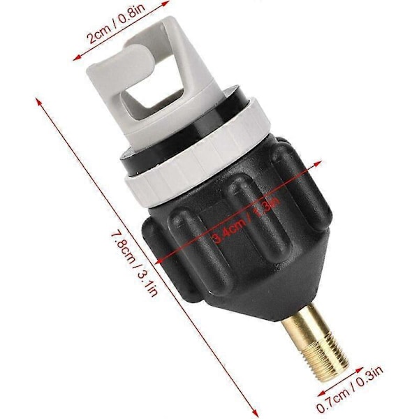 Luft Uppblåsbar Båt SUP Pump Adapter med Standard Konventionell Luftventilfäste för Uppblåsbar Pump Kajak