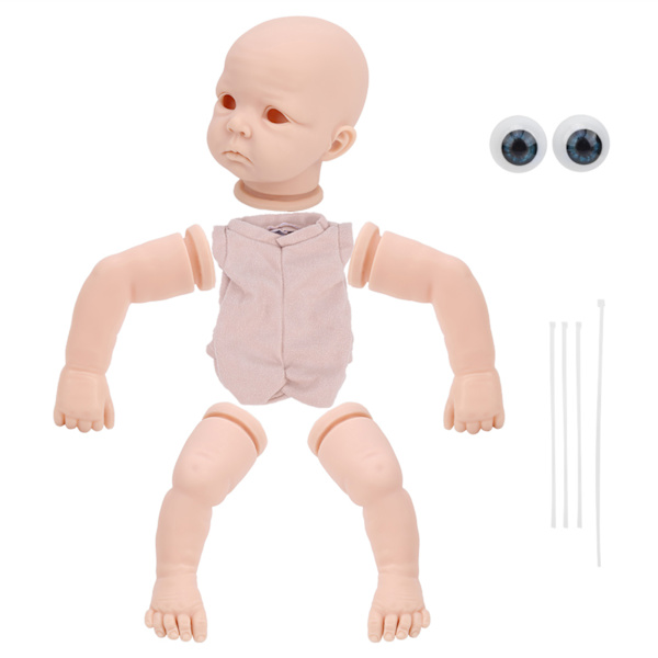 21-tums Reborn-docka kit omålad stora ögon DIY babyflicka docka delar bedårande barn gåva