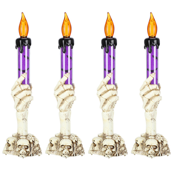 4 st Halloween Ljusstake Ljus Simulation Flamma Ond Hand Bar Layout Dekoration