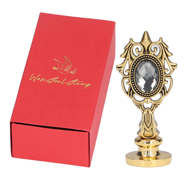 Wax Seal Premium Alloy Exquisite Clear Pattern Detachable Handle Wide Application Wax Stamp for Card Envelop DIYRed Box and Ancient Gray Handle