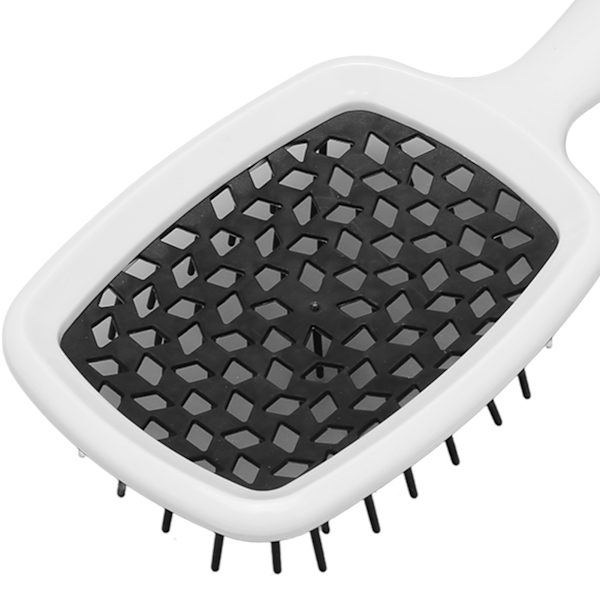 Snabbtorkande ventilerad hårborste för lockigt hår Black white handle