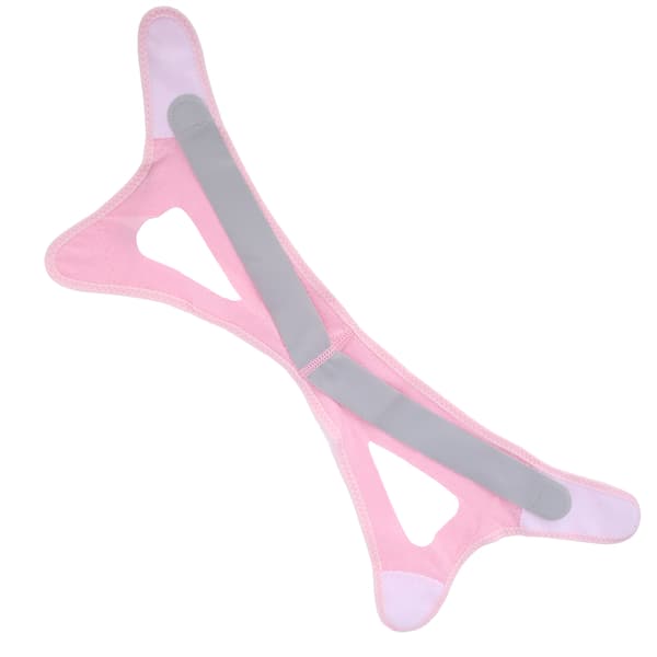 Forhindre munnpusting ansiktslankende stropp dobbelthake-reduserende V-ansiktslankende belte (rosa)L