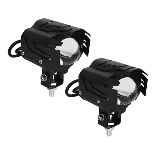12-85V 60W 2 kpl moottoripyörän LED-ajovalot 2 värilinssillä ulkovalaistukseen