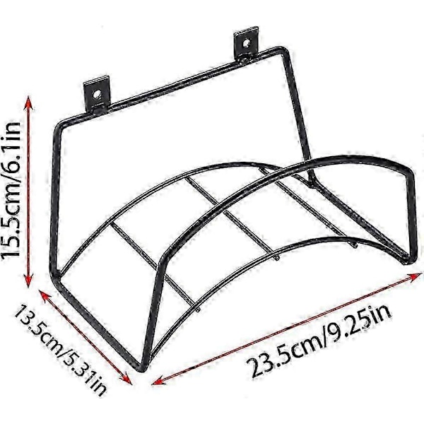 Have Slangeholder - Kraftig Metal Slangeophæng Vægmontering Vandslangeholder til Udendørs Have, Holdbare Slangekroge Ideelle til Slangeopbevaring (Sort)