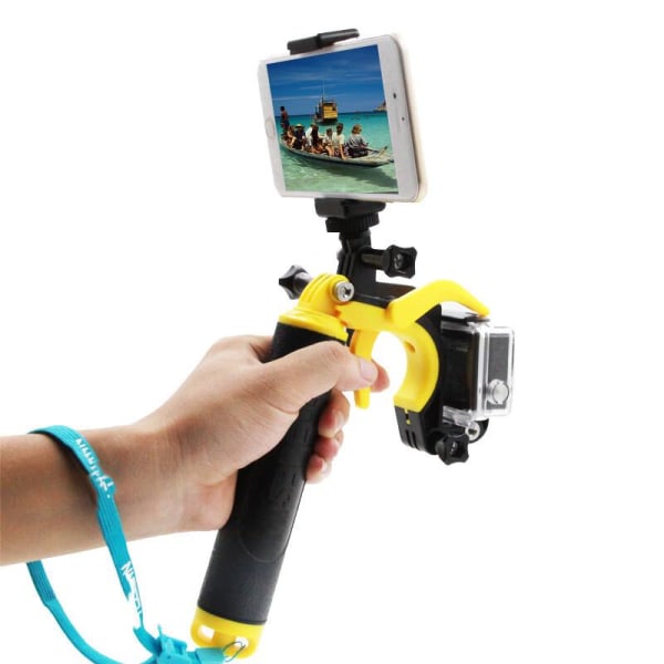 Flydende håndtag, flydende stang, vandtæt håndtag, sportskameratilbehør til svømning og dykning, kompatibel med alle GoPro og de fleste actionkameraer