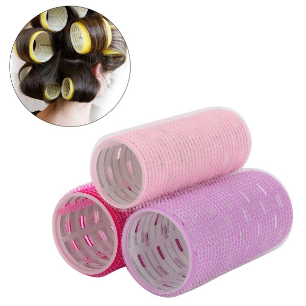 3st självhäftande hårrullar Portable Grip Holding Styling Curlers Frisörverktyg