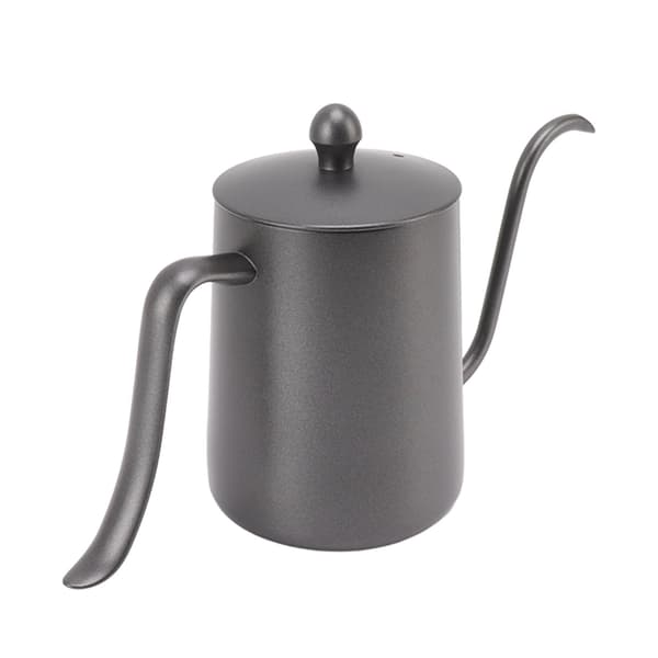 Tudkaffekande Professionel 600 ml Kapacitet Rustfrit Stål Gooseneck Kaffekedel til Hjemmerejse Sort