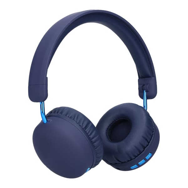 Trådlösa Bluetooth-hörlurar Over Ear Vikbara med djup bas och brusreducering för bärbar dator PC Blå