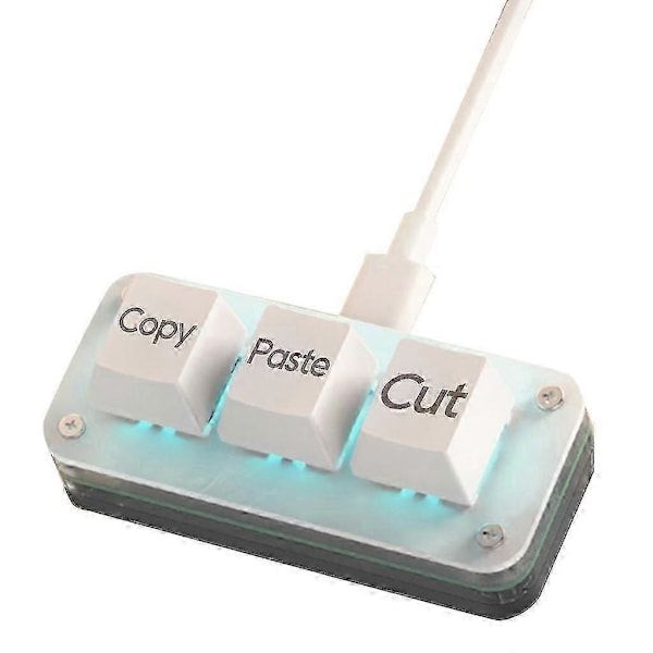 Rgb 3 Näppäimen Mini Näppäimistö Ohjelmointi Makro Näppäimistö Type-c Mukautettava Peli Mekaaninen Näppäimistö E-urheilu Peli Tabletti Valkoinen