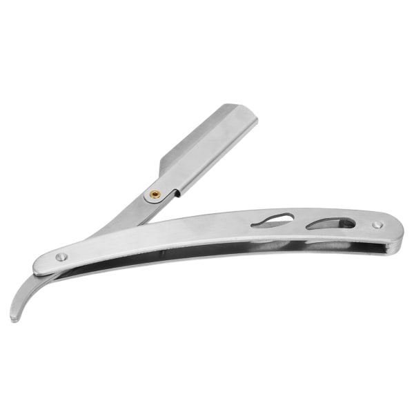 Gammeldags Manuel Hårskærerbladsholder Rustfrit Stål Anti-Slip Barber Straight Edge Razor Holder