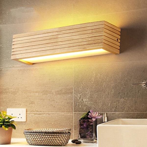 LED væglampe indendørs lampe træ væglampe 35cm