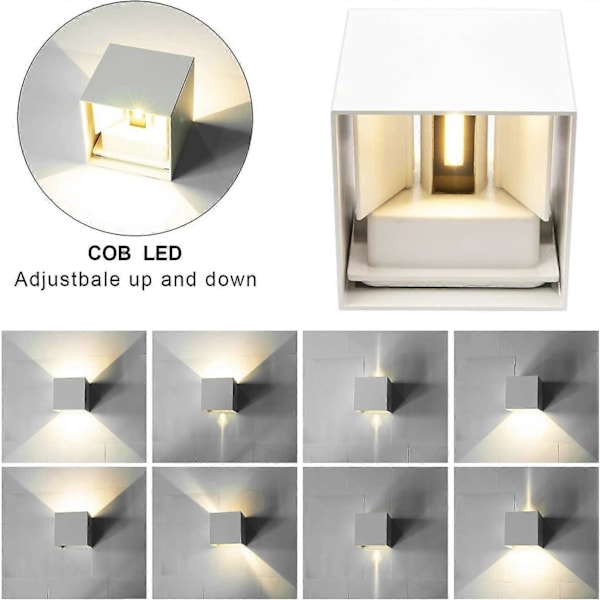 Udendørs LED Væglampe 12W Indendørs Væglampe 3000K Varm Hvid Vandtæt Design IP65 Udendørs Væglampe til Stue Soveværelse