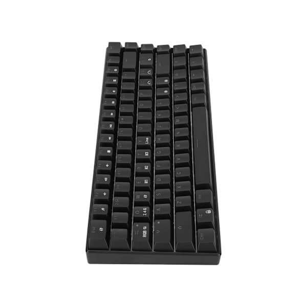 Mekanisk tastatur 82 tast RGB 3 forbindelsestilstande Sort ergonomisk layout Computer tastatur til kontor 5V DC Brun switch