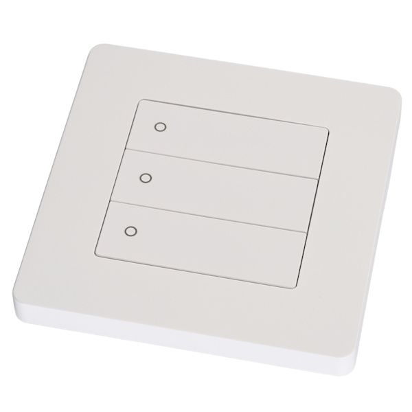 3 Gang Smart Control Panel APP Timing Intelligent Switch Panel Rebound Type AC100‑240V Hvid