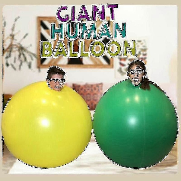 Kæmpe Menneske Ballon 91 cm Runde Balloner Ekstra Jumbo Tyk Kæmpe Latex Ballon-EE -GSL Grøn
