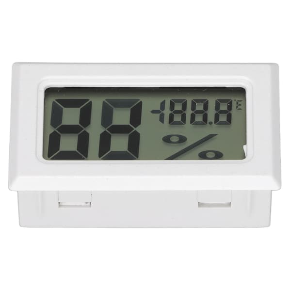 Mini digitalt hygrotermometer hvit bærbart elektronisk hygrometer for hjemmevinkjellere