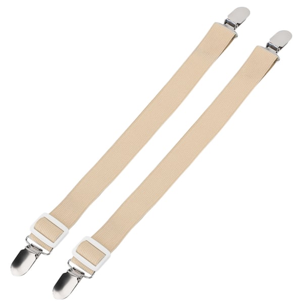 2 stk Multipurpose Sengetøj Clip Stropper Griber Skridsikkert Fasteners Madras Holder (Khaki) Khaki
