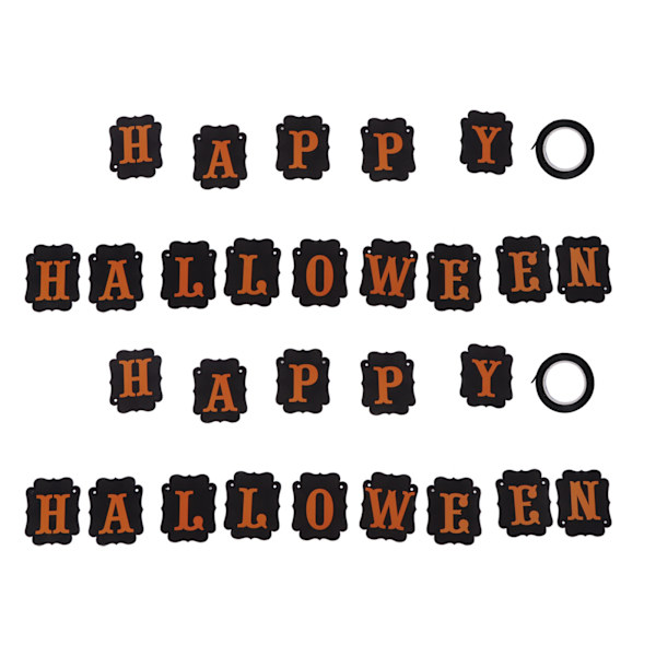 28 stk. Halloween banner hængende kort sort Happy Halloween banner hængende kort fest foto rekvisitter dekoration