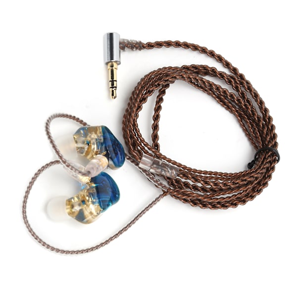 Harpiks dynamiske øretelefoner HIFI-monitor øretelefoner kablet headset E-Sports DIY gaming-øretelefon blå
