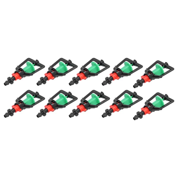 10 Set Roterande G Typ Mikro Munstycke Växter Vattning Sprinkler Refraktion Spray Munstycke för Växthus