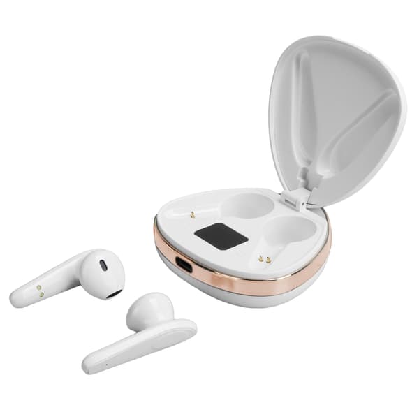 TWS Trådlöst Bluetooth-headset Stereo Sport-hörlurar Pekkontroll Trådlöst Headset Pärlvit