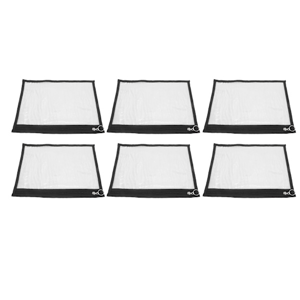 6 stk. lynlåspose rejse bærbar gennemsigtig vandtæt PVC opbevaringspose arrangør til kosmetik L