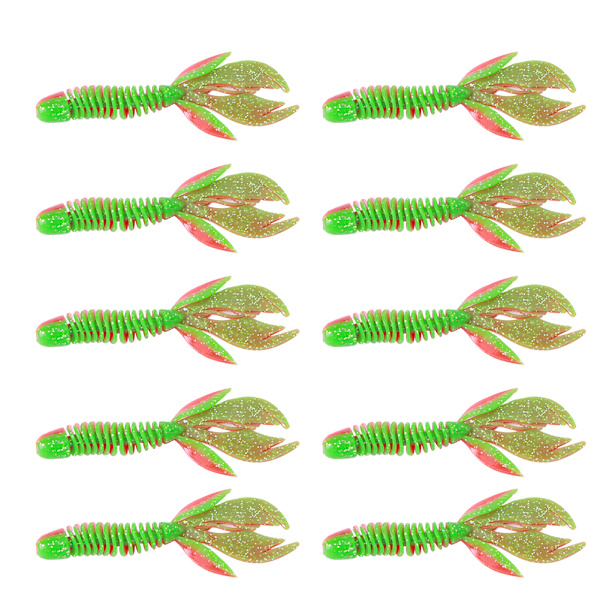 AR37 80mm 2,3g Fiske Mjukmaskbete Konstgjorda bladsvanssimuleringsbetetillbehör5# Röd Grön