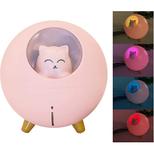 8oz Tyst Mini Luftfuktare Med LED-lampor USB-skrivbordsluftfuktare Färgglad Andningslampa