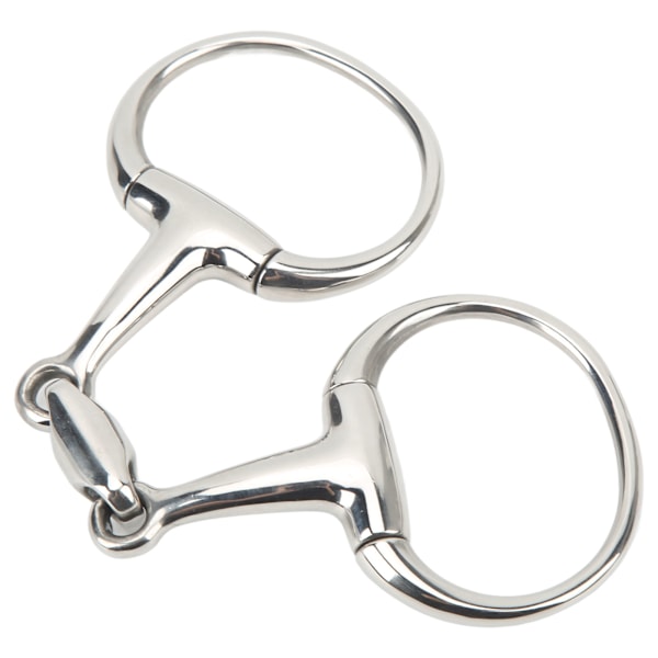 125mm Heste Mundbid i Rustfrit Stål O-Ring Heste Snaffle Bid Anti Bidning Løs Ring Snaffle til Hestegård