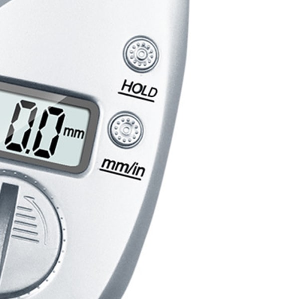 Skin Fat Caliper Bærbar Letvægts Komfortabelt greb Nøjagtig måling Digital Fat Caliper Sølv