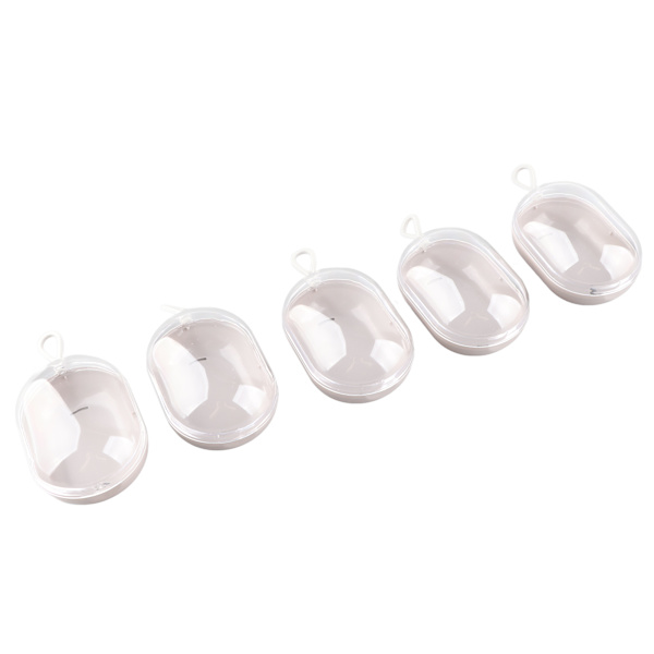 5 STK sminke reiseveske Makeup svampholder Plast svampeske Make Up Egg Case