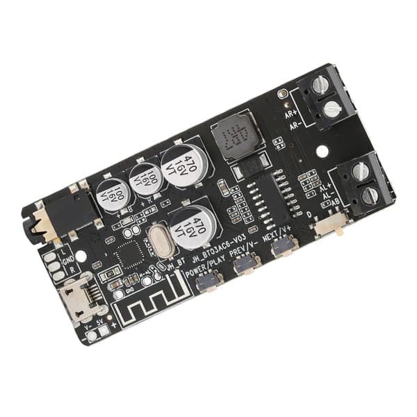 DIY Bluetooth-mottakermodul Stereo 2x5W Bluetooth 5.0 Forsterkerkort med 3,5 mm hodetelefonplugg