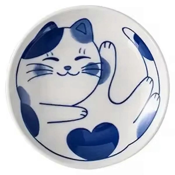 Keramiska Såsskålar, Katt Tecknat Mönster, Sushi Tallrik, B