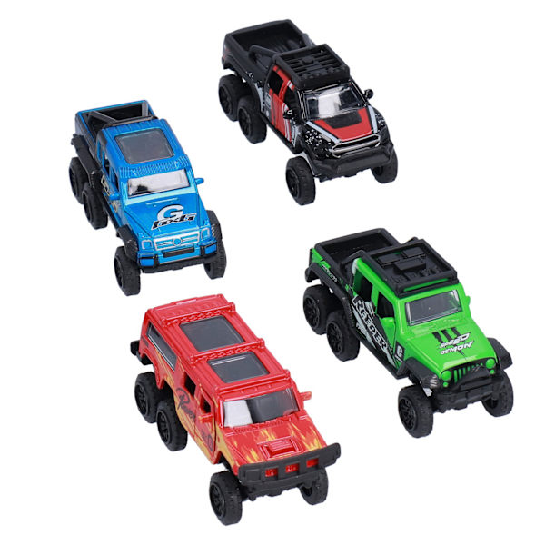 1:50 Metallivalu Pull Back 6 Pyörän Maastoautot Metalli Kitkavoimalla Toimivat Die Cast Autot Ajoneuvot Taaperoille C-Tyyppi Maalattu