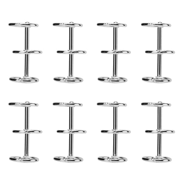 Pärmringar Återanvändbara 3 Hål Galvaniserad Metall DIY Handkonto Papper Lösblad Bindningsringar Silver
