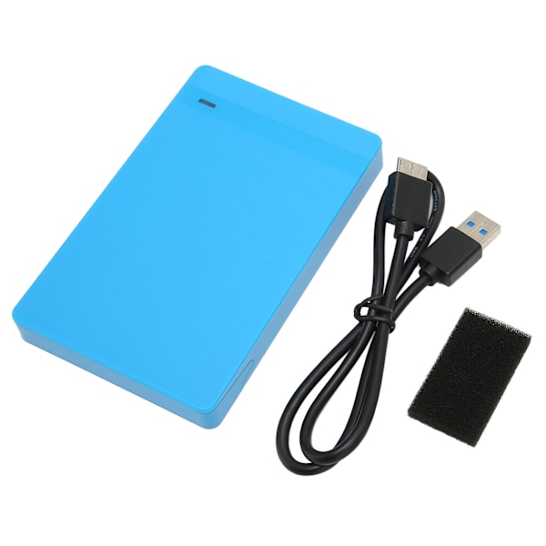 2,5-tums hårddiskhölje USB3.0 Plug and Play mobilt HDD-hölje externt HDD-höljesadapter för Windows för OS blå