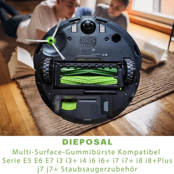 2-pak børsteruller til iRobot Roomba, erstatningstilbehør til iRobot Roomba EI og J-serien E5 E6 i7 i7+ i6