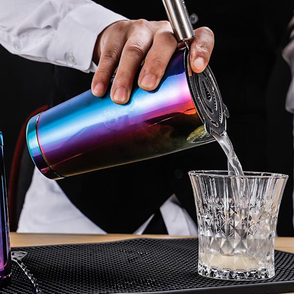 Stilfuld farverig rustfrit stål Boston Cocktail Shaker Blanding Rystende Værktøj Tilbehør til bar