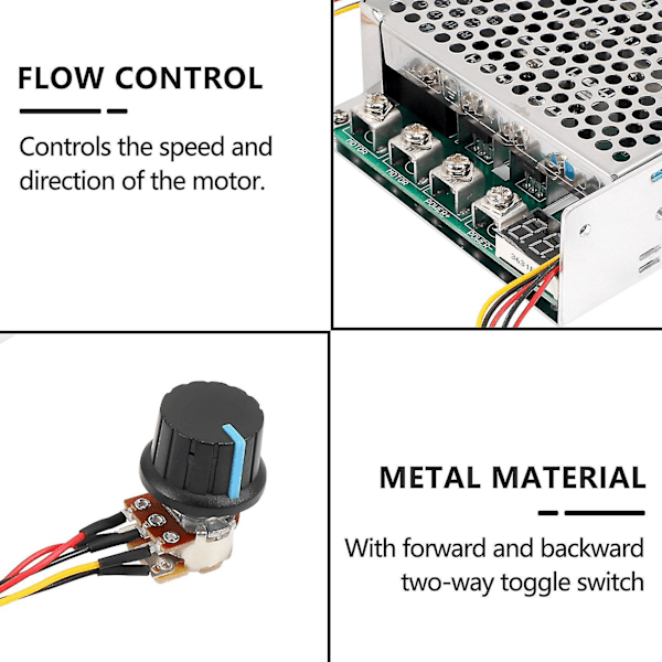 DC 10-55V 100A 3000W Moottorin Nopeudensäädin Käännettävä PWM-ohjaus Yhteensopiva Eteen- ja Taaksepäin Ohjain-B8