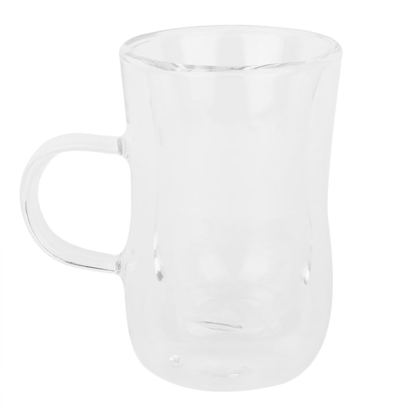 Dubbelväggig glas klar anti-skållning kaffe öl mjölk mugg kopp