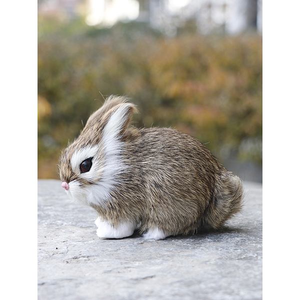 Bunny Ornament Dekorativ Mjuk Delikat Look Påsk Faux Dekoration för hemmet