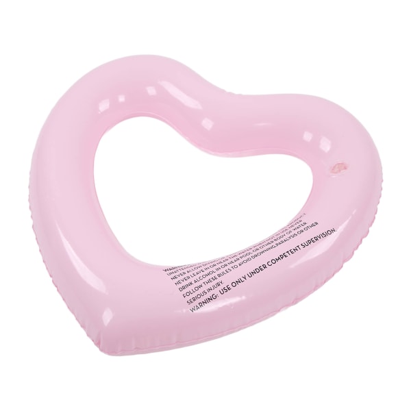 Hjerteformet svømmebøye 45 cm tykk rivebestandig PVC-material oppblåsbar bassengflytering for bassengfest strender rosa